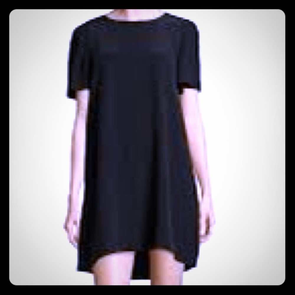 NWOT Leo & Sage black Silk Swing Dress Sz S